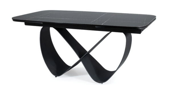 Sconto Jedálenský stôl ANFANATY čierny mramor/čierna