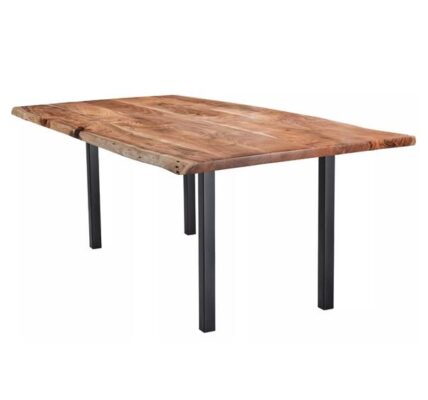 Sconto Jedálenský stôl GURU FOREST akácia/čierna, 120×80 cm