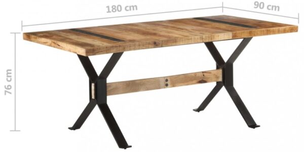 Jedálenský stôl drevo / oceľ Dekorhome 180x90x76 cm,Jedálenský stôl drevo / oceľ Dekorhome 180x90x76 cm