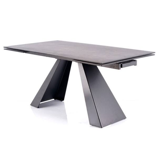 Sconto Jedálenský stôl SOLVODURI 1 sivá/čierna