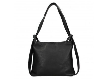 Dámska kožená batôžko-kabelka Italia Maria – čierna