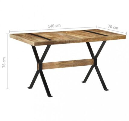 Jedálenský stôl drevo / oceľ Dekorhome 140x70x76 cm,Jedálenský stôl drevo / oceľ Dekorhome 140x70x76 cm