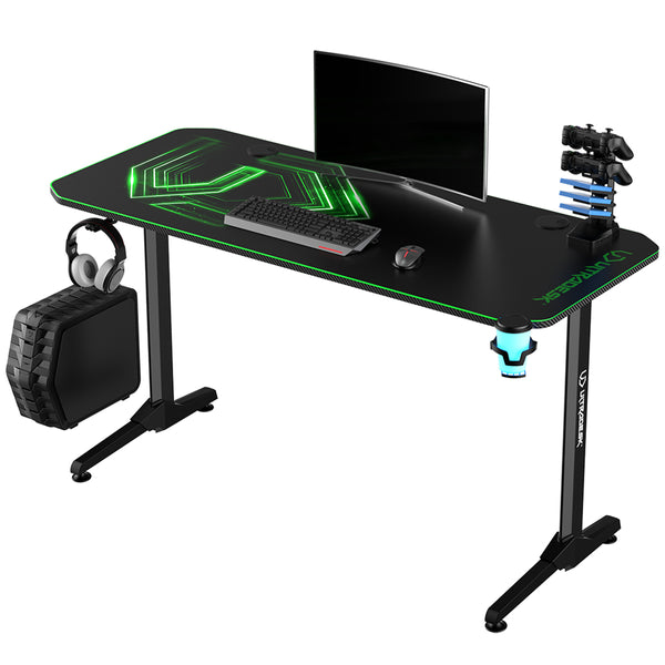 Herný stôl Ultradesk Frag Green, 140×66 cm