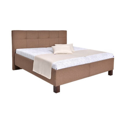 Čalúnená postel Mary 160×200, hnedá, vrátane matraca