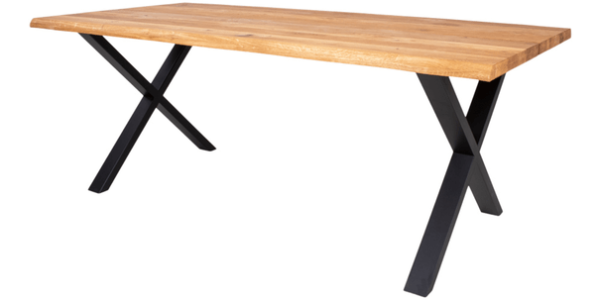 Sconto Jedálenský stôl TUELUN prírodná/čierna, šírka 200 cm
