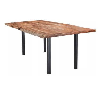Sconto Jedálenský stôl GURU FOREST akácia/čierna, 80×80 cm
