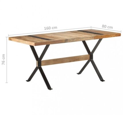Jedálenský stôl drevo / oceľ Dekorhome 160x80x76 cm,Jedálenský stôl drevo / oceľ Dekorhome 160x80x76 cm