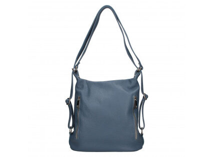 Dámska kožená batôžko kabelka Italia Maura – modrá