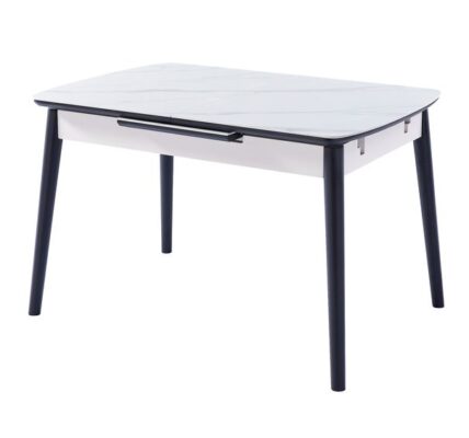 Sconto Jedálenský stôl OPULLU biely mramor/čierna