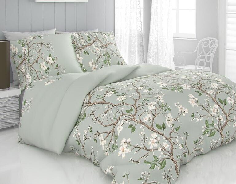 Saténové posteľné obliečky JAR zelená štandardná dĺžka