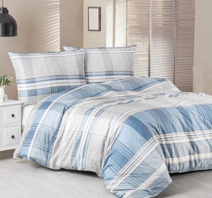 Saténové posteľné obliečky PALOMAR modrá
