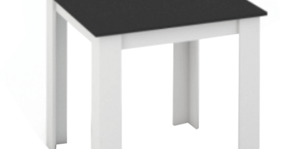 Jedálenský stôl 80×80 KRAZ Čierna / biela,Jedálenský stôl 80×80 KRAZ Čierna / biela
