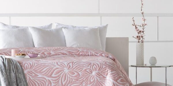 Prikrývka na posteľ OPERA ružová dvojlôžko