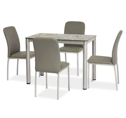 Sconto Jedálenský stôl DOMOR sivá, 100×60 cm