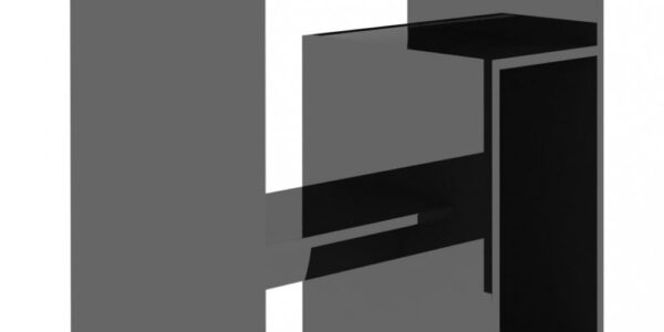 Počítačový stôl 80×45 cm Dekorhome Čierna lesk,Počítačový stôl 80×45 cm Dekorhome Čierna lesk