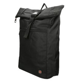 Enrico Benetti Cornell 17″ Notebook Backpack Roll Top Black