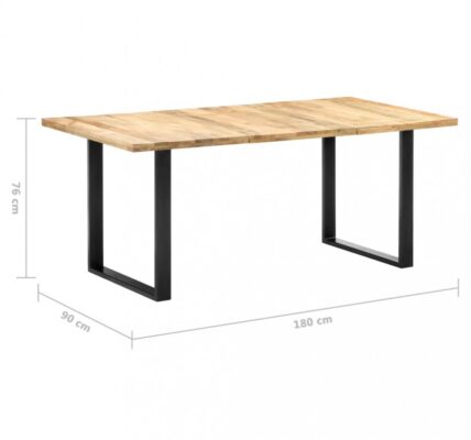 Jedálenský stôl mangovníkové drevo/kov 180x90x76 cm,Jedálenský stôl mangovníkové drevo/kov 180x90x76 cm