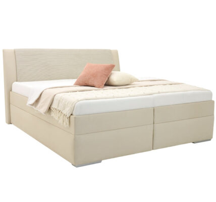 Čalúnená posteľ Amanda 180×200, béžová, bez matraca