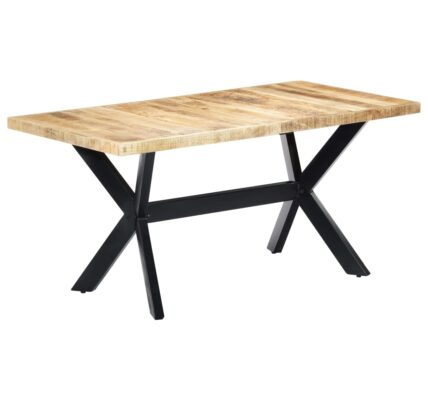 vidaXL Jedálenský stôl 160x80x75 cm masívne surové mangovníkové drevo