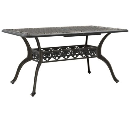 vidaXL Záhradný stôl bronzový 150x90x72 cm liaty hliník