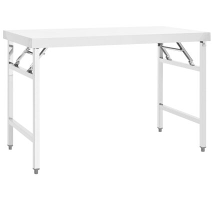 vidaXL Kuchynský pracovný stôl 120x60x80 cm nehrdzavejúca oceľ
