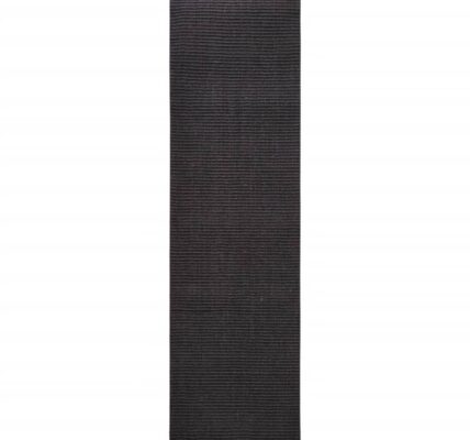 vidaXL Koberec prírodný sisal 100×350 cm čierny