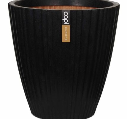 Capi Váza elegantná zúžená Urban Tube 40×40 cm čierna KBLT801