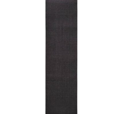 vidaXL Sisalový koberec na škrabadlo čierny 80×300 cm