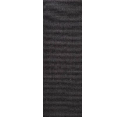 vidaXL Sisalový koberec na škrabadlo čierny 80×250 cm