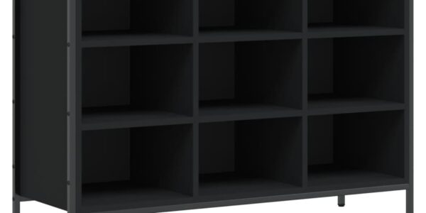 vidaXL Botník čierny 100x35x70 cm kompozitné drevo