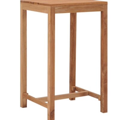 vidaXL Záhradný barový stôl 60x60x105 cm teakový masív