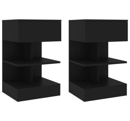 vidaXL Nočné stolíky 2 ks čierne 40x35x65 cm