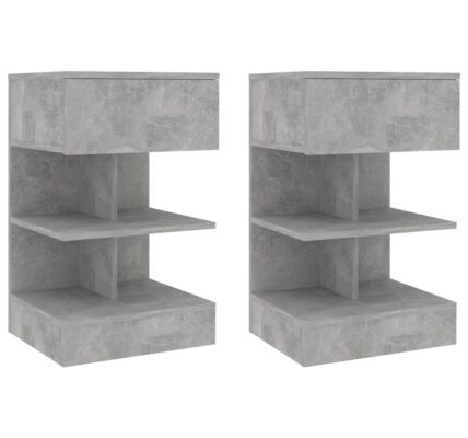 vidaXL Nočné stolíky 2 ks betónovo sivé 40x35x65 cm