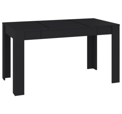 vidaXL Jedálenský stôl čierny 140×74,5×76 cm drevotrieska