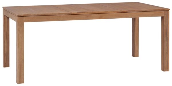 vidaXL Jedálenský stôl, tíkový masív s prirodným povrchom 180x90x76 cm