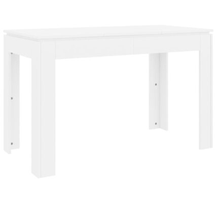 vidaXL Jedálenský stôl, biely 120x60x76 cm, drevotrieska