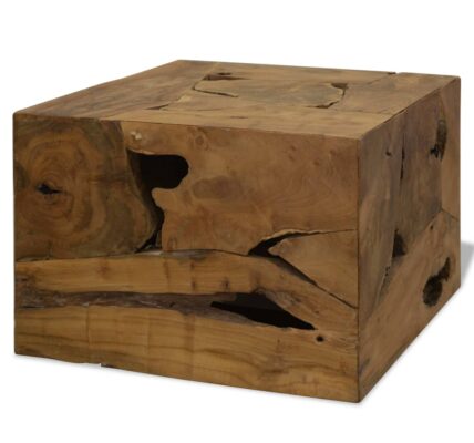 vidaXL Konferenčný stolík, 50x50x35 cm, pravé teakové drevo, hnedý