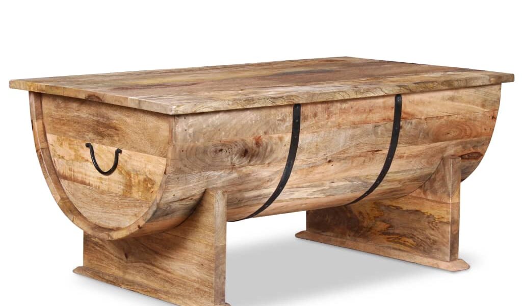 vidaXL Konferenčný stolík z masívneho mangovníkového dreva, 88x50x40cm