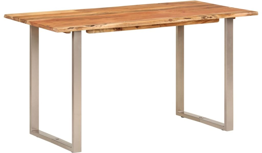 vidaXL Jedálenský stôl 140x70x76 cm masívne akáciové drevo