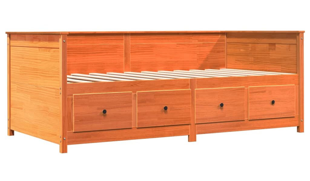 vidaXL Denná posteľ voskovo hnedá 80×200 cm borovicový masív