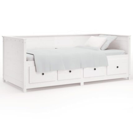 vidaXL Denná posteľ biela 80×200 cm borovicový masív