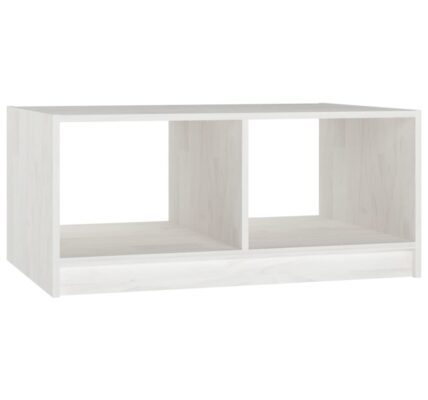 vidaXL Konferenčný stolík biely 75x50x33,5 cm borovicový masív