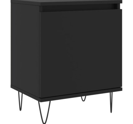 vidaXL Nočná skrinka čierna 40x30x50 cm kompozitné drevo