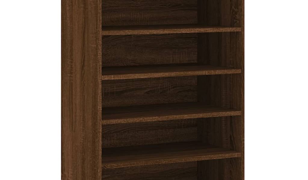 vidaXL Botník hnedý dub 60x35x105 cm kompozitné drevo