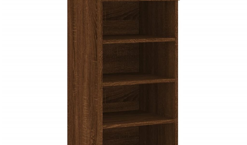 vidaXL Botník hnedý dub 40x36x105 cm spracované drevo