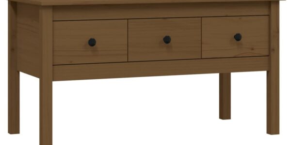 vidaXL Konferenčný stolík medovo-hnedý 102x49x55 cm borovicový masív