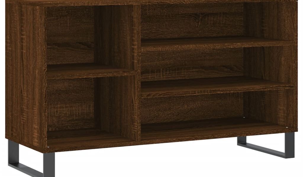vidaXL Botník hnedý dub 102x36x60 cm spracované drevo