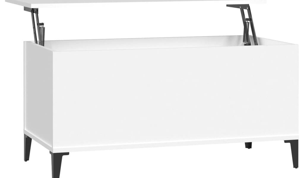 vidaXL Konferenčný stolík biely 90×44,5×45 cm spracované drevo