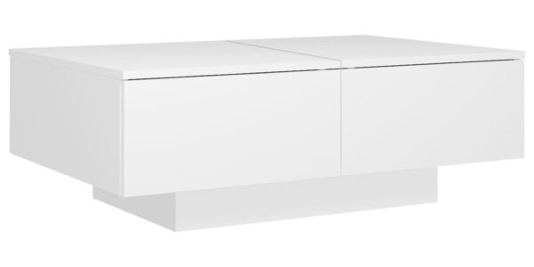 vidaXL Konferenčný stolík biely 90x60x31 cm drevotrieska