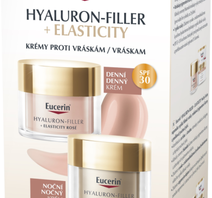 Eucerin Hyaluron-filler + Elasticity Denný krém Rosé SPF30 a nočný krém 2 x 50 ml